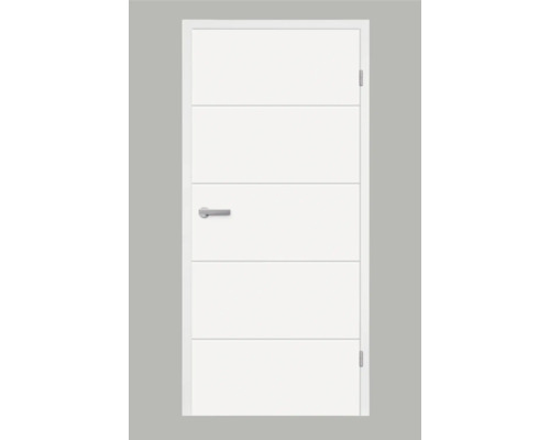 Porte intérieure Pertura Perla 05 laque blanche (semblable à RAL 9010) 86 x 198.5 cm droite sans perçage pour serrure Porte intérieure Pertura Perla 05 laque blanche (semblable à RAL 9010) 86 x 198.5 cm droite sans perçage pour serrure