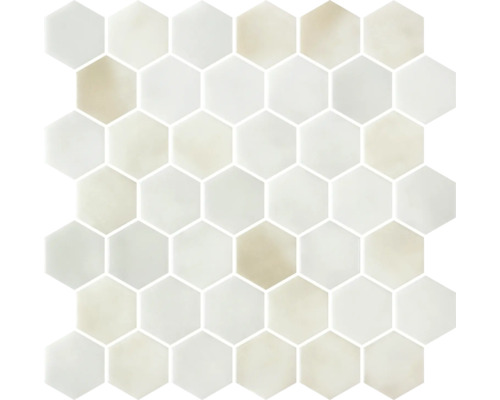 Mosaïque pour piscine Hex XL Cotto Gaia 28,6x28,4cm Carreau de mosaïque de forme hexagonale en pierre