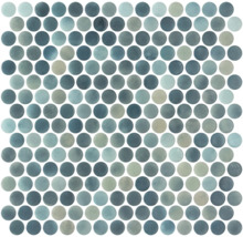 Mosaïque avec des pierres rondes émaillées
