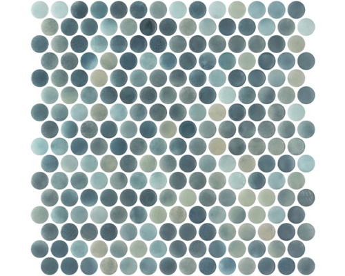 Mosaïque pour piscine Penny Cotto Yadel 28,6x28,4cm Mosaïque avec des pierres rondes émaillées