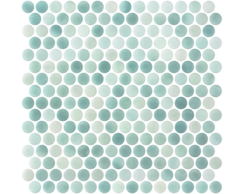 Mosaïque pour piscine Penny Cotto Carel 28,6x28,4cm Panneau de carreaux avec pierres de mosaïque rondes