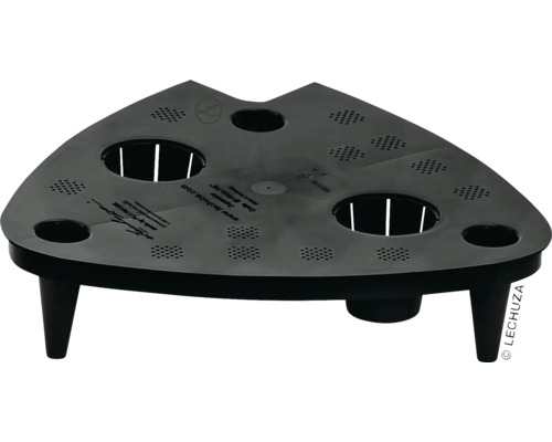 Fond de séparation Lechuza pour Delta 30 plastique noir Table de plantation d''angle noire avec trous pour plantes