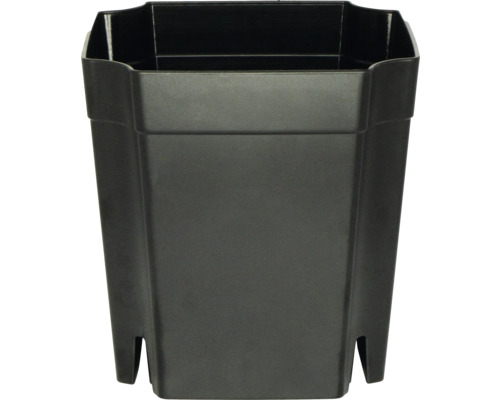 Pot de fleurs noir en plastique