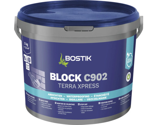 Produit d'étanchéification de chantier Bostik BLOCK C902 TERRA XPRESS 5 kg