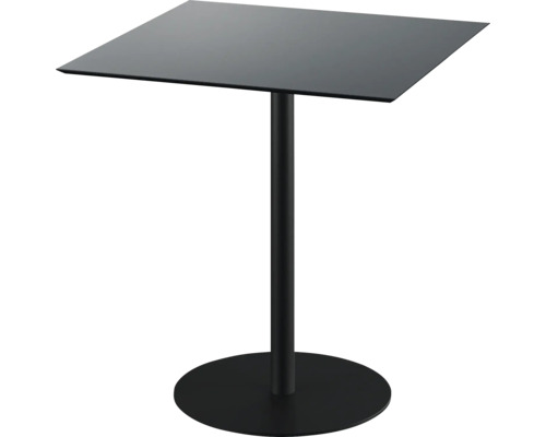 Terrassentisch Urban eckig Edelstahl, HPL 70×70×73,2 cm schwarz