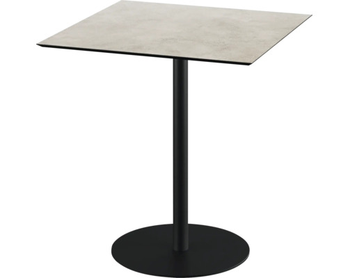 Terrassentisch Urban Moonstone eckig Edelstahl, HPL 70×70×73,2 cm schwarz