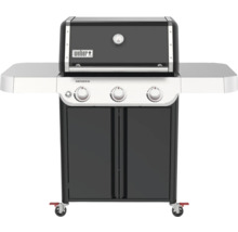 Barbecue à gaz Weber Genesis avec trois brûleurs, affichage de la température et tablettes latérales