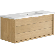 Waschtischunterschrank mit drei Schubladen und Waschbecken