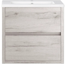 Meuble sous-lavabo avec deux tiroirs au design bois