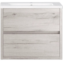 Meuble sous-vasque avec deux tiroirs au design bois