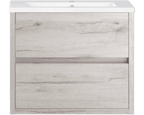 Meuble sous-vasque avec deux tiroirs au design bois