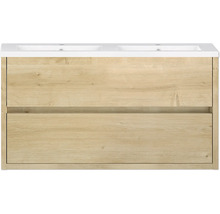 Ensemble de meubles de salle de bains Allibert Sense lxhxp 120,5 x 55 x 46,2 cm couleur de façade chêne arlington avec vasque double
