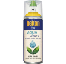 Peinture en bombe aérosol Belton Free PU Ral 1021 jaune colza brillante 400 ml