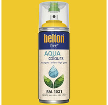 Peinture en bombe aérosol Belton Free PU Ral 1021 jaune colza brillante 400 ml