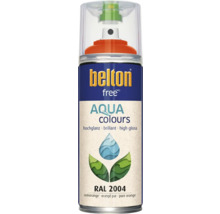 Peinture en bombe aérosol Belton Free PU Ral 2004 orangé pur brillante 400 ml
