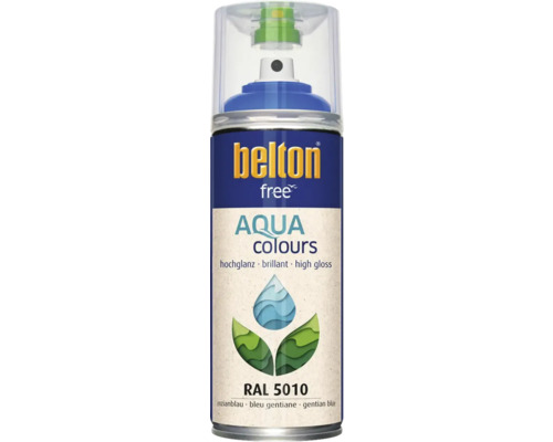 Peinture en bombe aérosol Belton Free PU Ral 5010 bleu gentiane brillante 400 ml