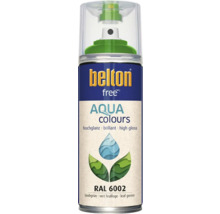 Peinture en bombe aérosol Belton Free PU Ral 6002 vert feuillage brillante 400 ml