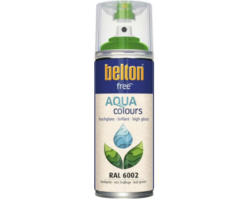 Peinture en bombe aérosol Belton Free PU Ral 6002 vert feuillage brillante 400 ml