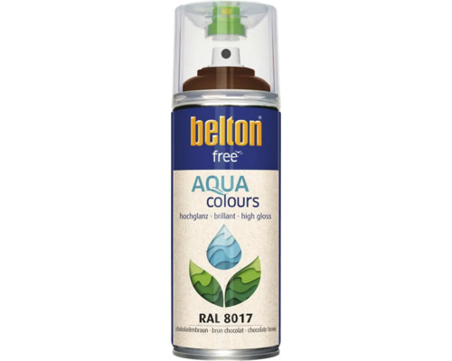 Peinture en bombe aérosol Belton Free PU Ral 8017 marron chocolat brillante 400 ml