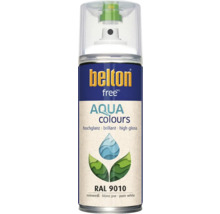 Peinture aérosol Belton Free PU Ral 9010 blanc pur ultra-brillant 400 ml