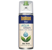 Peinture aérosol Belton Free PU Ral 9010 blanc pur ultra-brillant 400 ml
