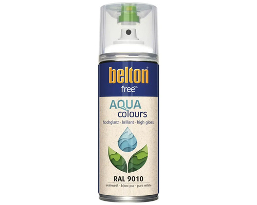 Belton Aqua Colours aérosol de laque brillant RAL 9010 blanc pur