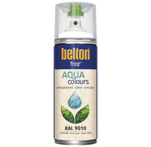 Peinture aérosol Belton Free PU Ral 9010 blanc pur brillant satiné 400 ml