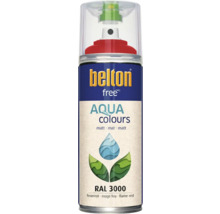 Peinture en bombe aérosol Belton Free PU RAL 3000 rouge feu mate 400 ml