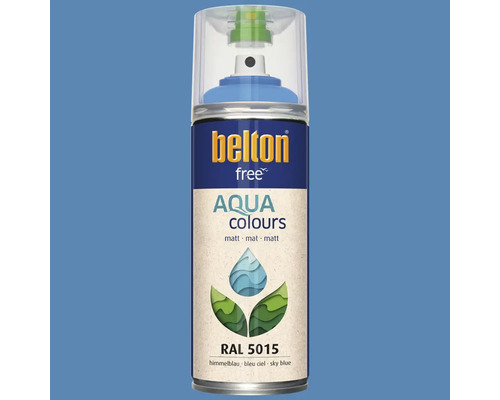 Belton Free Aqua Colors Sprühlack, Farbton Himmelblau RAL 5015