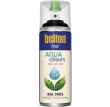 Peinture en bombe aérosol Belton Free PU Ral 9005 noir foncé mate 400 ml