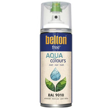 Peinture aérosol Belton Free PU Ral 9010 blanc pur mat 400 ml