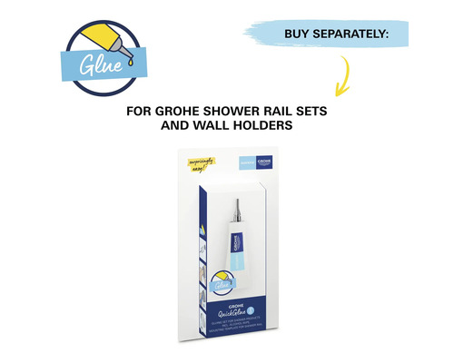 Grohe QuickGlue Klebeset für Duschbrausen und Wandhalterungen