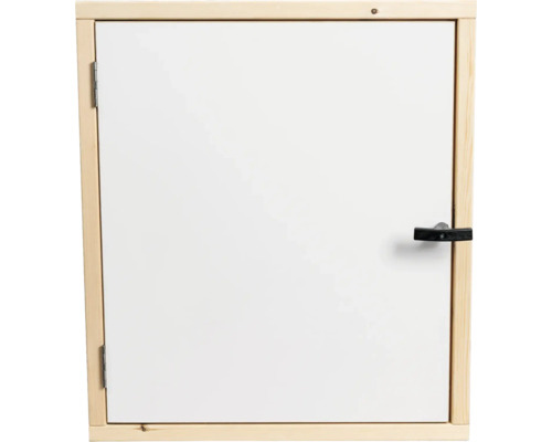 Dolle Kniestocktür/Drempeltür 700 x 800 x 115 mm Kiefer weiß (F30 Feuerhemmend) Einfacher Wandschrank mit weißer Tür und Holzrahmen
