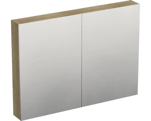 Armoire de toilette Jungborn TRENTA 100 x 14,4 x 72 cm halifax chêne nature 2 portes IP 44