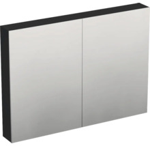 Jungborn Spiegelschrank TRENTA 100 x 14,4 x 72 cm schwarz zu A9276 matt 3-türig IP 44