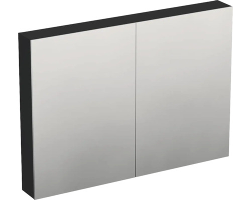 Armoire de toilette Jungborn TRENTA 100 x 14,4 x 72 cm noir mat 2 portes IP 44