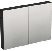 Jungborn Spiegelschrank TRENTA 100 x 14,4 x 72 cm schwarz zu U129 matt 3-türig IP 44