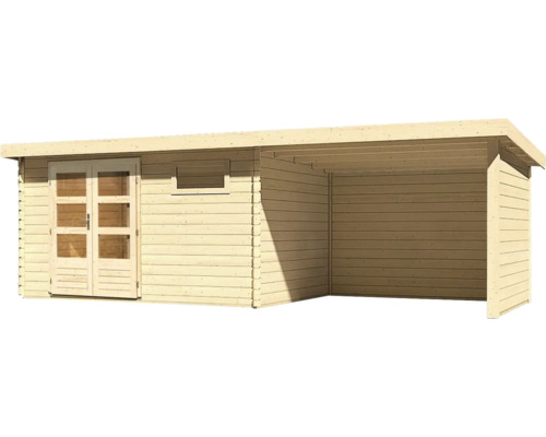 Holzgartenhaus mit Doppeltür und Fenster