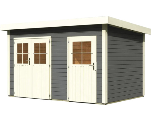 Gartenhaus mit Doppeltür und Einzeltür