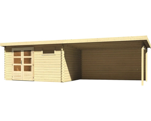 Abri de jardin en bois avec annexe