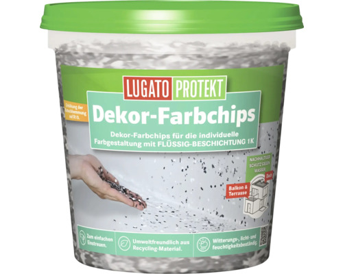 Pastilles de couleur Lugato Protekt Dekor Farbchips noir-blanc 600 g