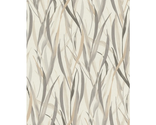Papier peint intissé 330205 Paraíso feuilles beige Papier peint avec motif d''herbes