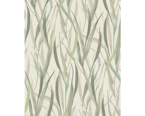 Papier peint intissé 330212 Paraíso feuilles vert Papier peint avec motif d''herbes pour la décoration murale