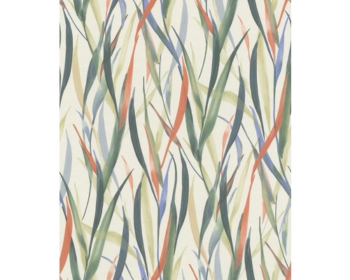 Papier peint intissé 330229 Paraiso feuilles multicolore Papier peint avec motif d''herbes