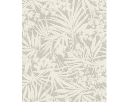 Papier peint intissé 330304 Paraiso feuilles gris Papier peint à motifs floraux et végétaux