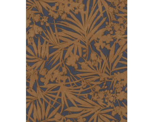 Papier peint intissé 330335 Paraiso feuilles bleu Papier peint avec motif floral et feuilles