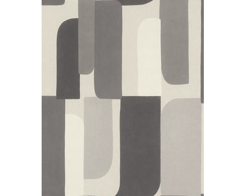 Papier peint intissé 330502 Paraiso graphique gris Papier peint avec motif géométrique abstrait