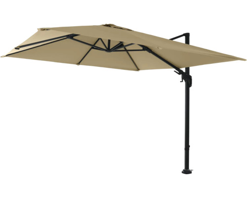 Ampelschirm Siena Garden Elio N+ 300x300 cm anthrazit/taupe Freiarm-Sonnenschirm für den Aussenbereich