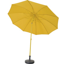 Gelber Sonnenschirm mit Ständer