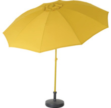 Gelber Sonnenschirm mit Ständer